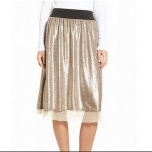 Free people flashing lights sequin skirt